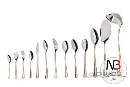 سرویس قاشق و چنگال 86 پارچه ناب استیل مدل برلین طلایی