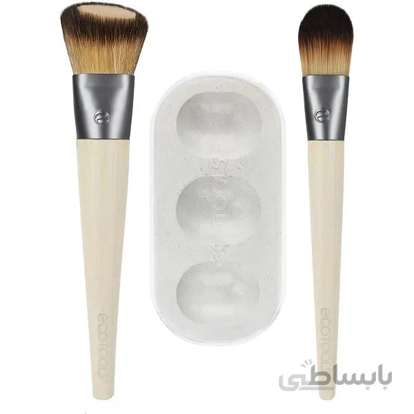 ست براش و ظرف میکس اکوتولز ecotools مدل costom match duo ا EcoTools Custom Match Duo Makeup Brush Set