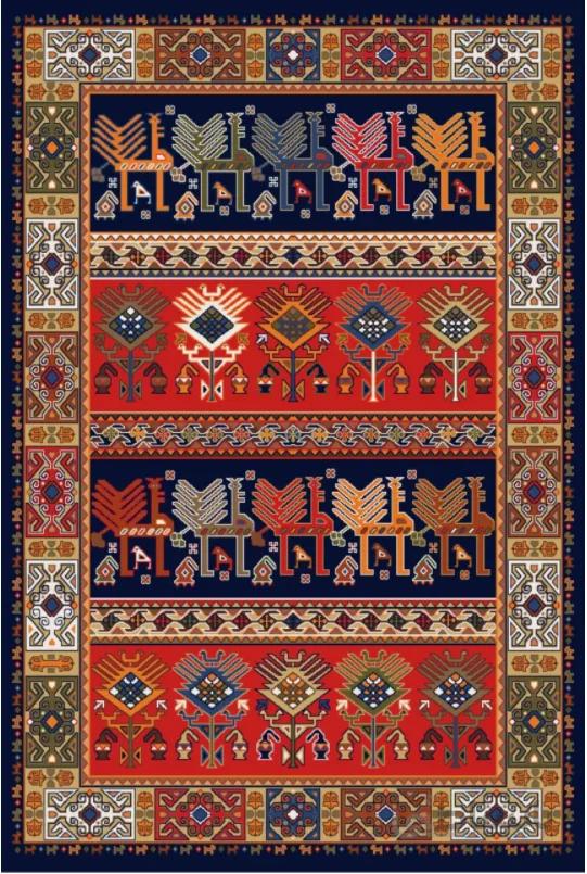 فرش ستاره کویر یزد کلکسیون شاهسون طرح B-056-8851