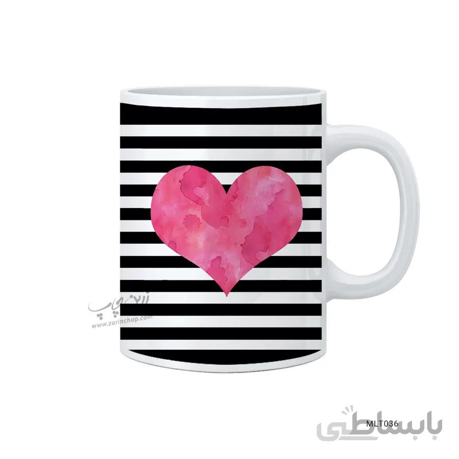 لیوان طرح قلبی MLT036