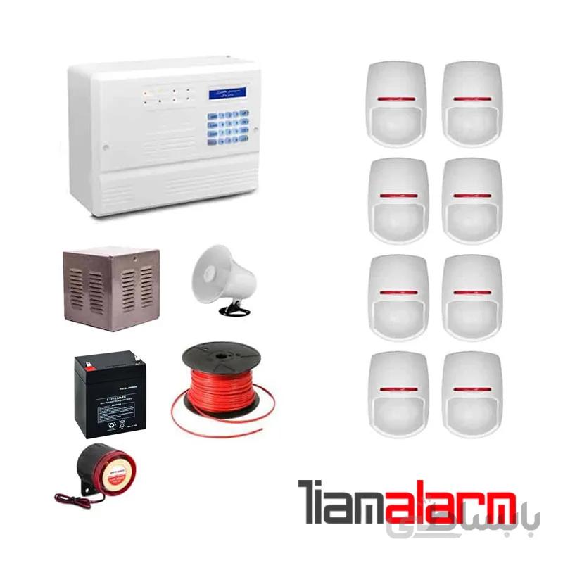 پکیج دزدگیر اماکن با سیم مدل فایروال سیم کارتی و تلفنیF10PY8