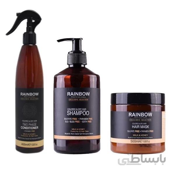 ست مراقبت مو شیر و عسل رینبو