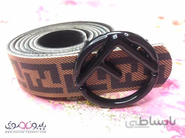 کمربند چرم زنانه فندی