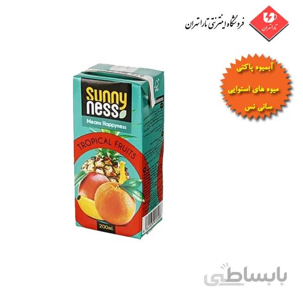 ابمیوه پاکتی میوه های استوایی سانی نس 200 میلی لیتر