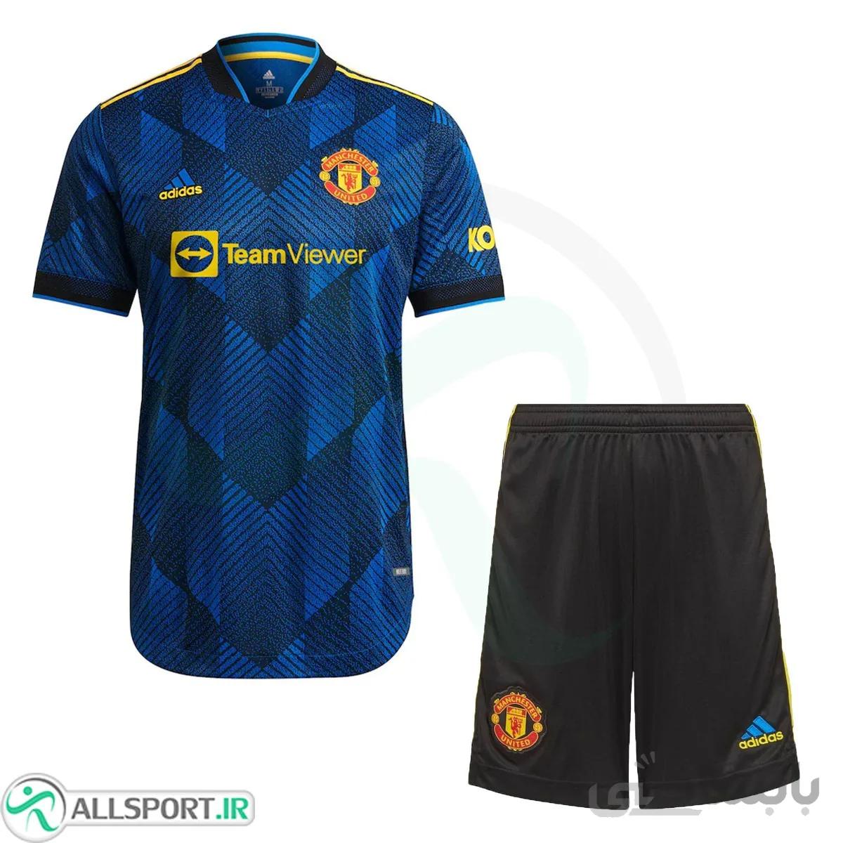 پیراهن شورت سوم منچستر یونایتد با چاپ نام و شماره راشفورد Manchester United 2020-21 Third Soccer Jersey Kit Shirt+Short Rashford