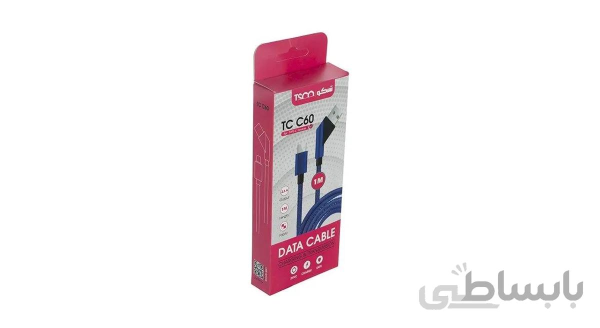 کابل تبدیل USB به USB-C تسکو مدل TC C60 طول 1 متر