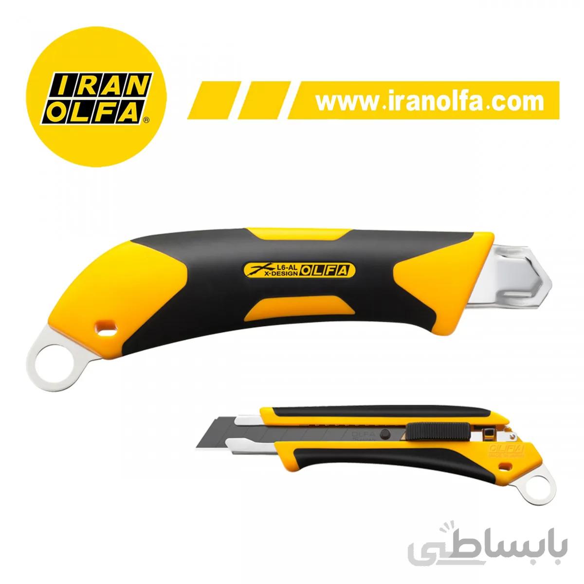 کاتر بزرگ با قفل اتوماتیک الفا OLFA ژاپن مدل L6 AL