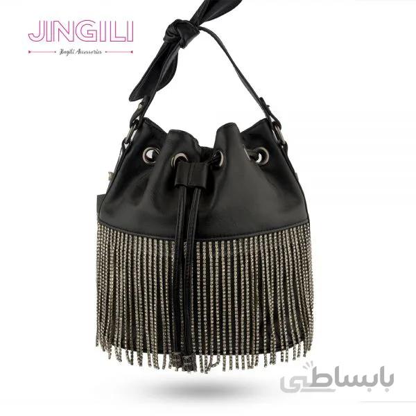 کیف دستی زنانه مدل نگینی کد bgw0044