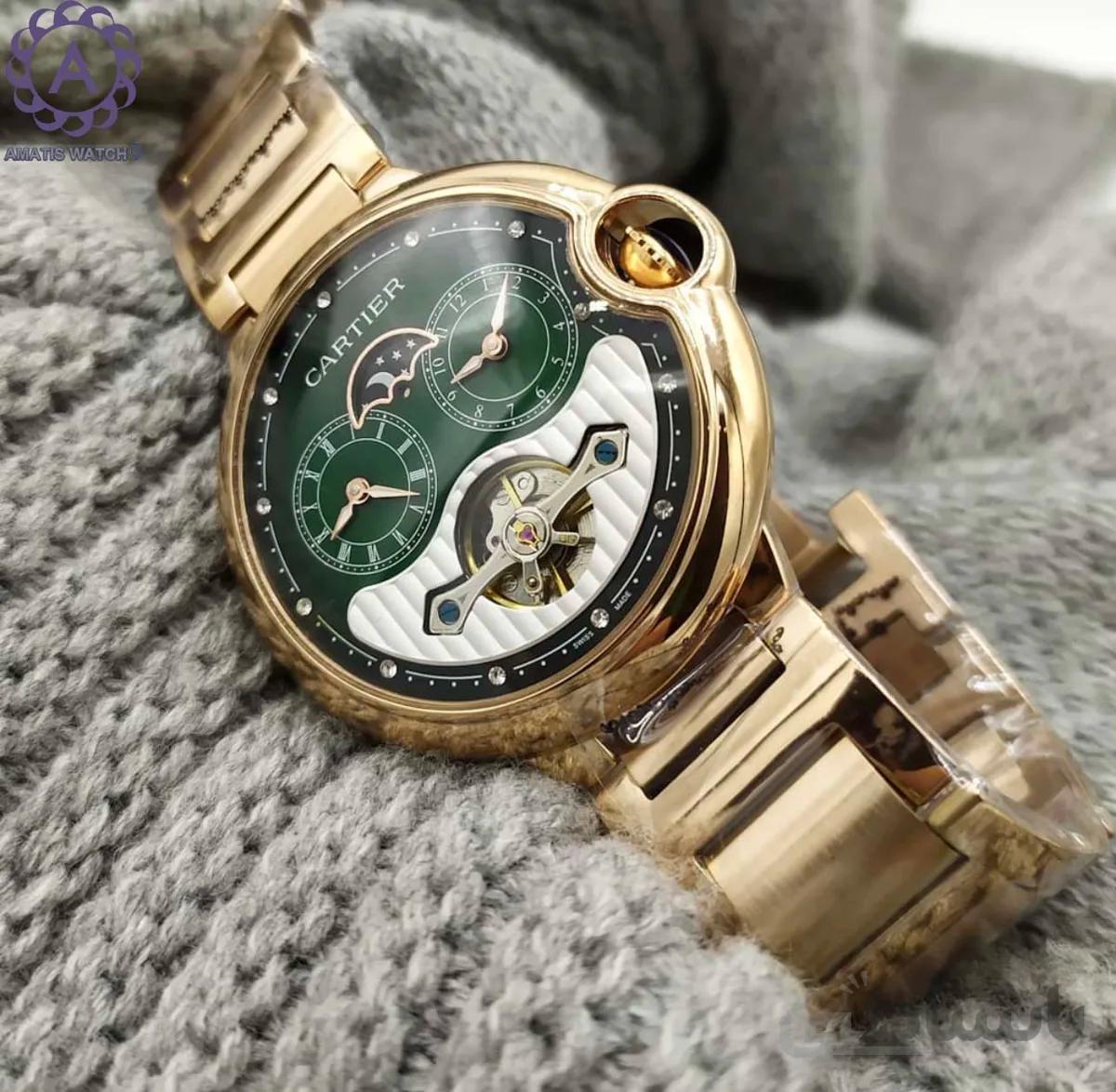 ساعت مچی مردانه کارتیر مدل Cartier Dual Time 2015C
