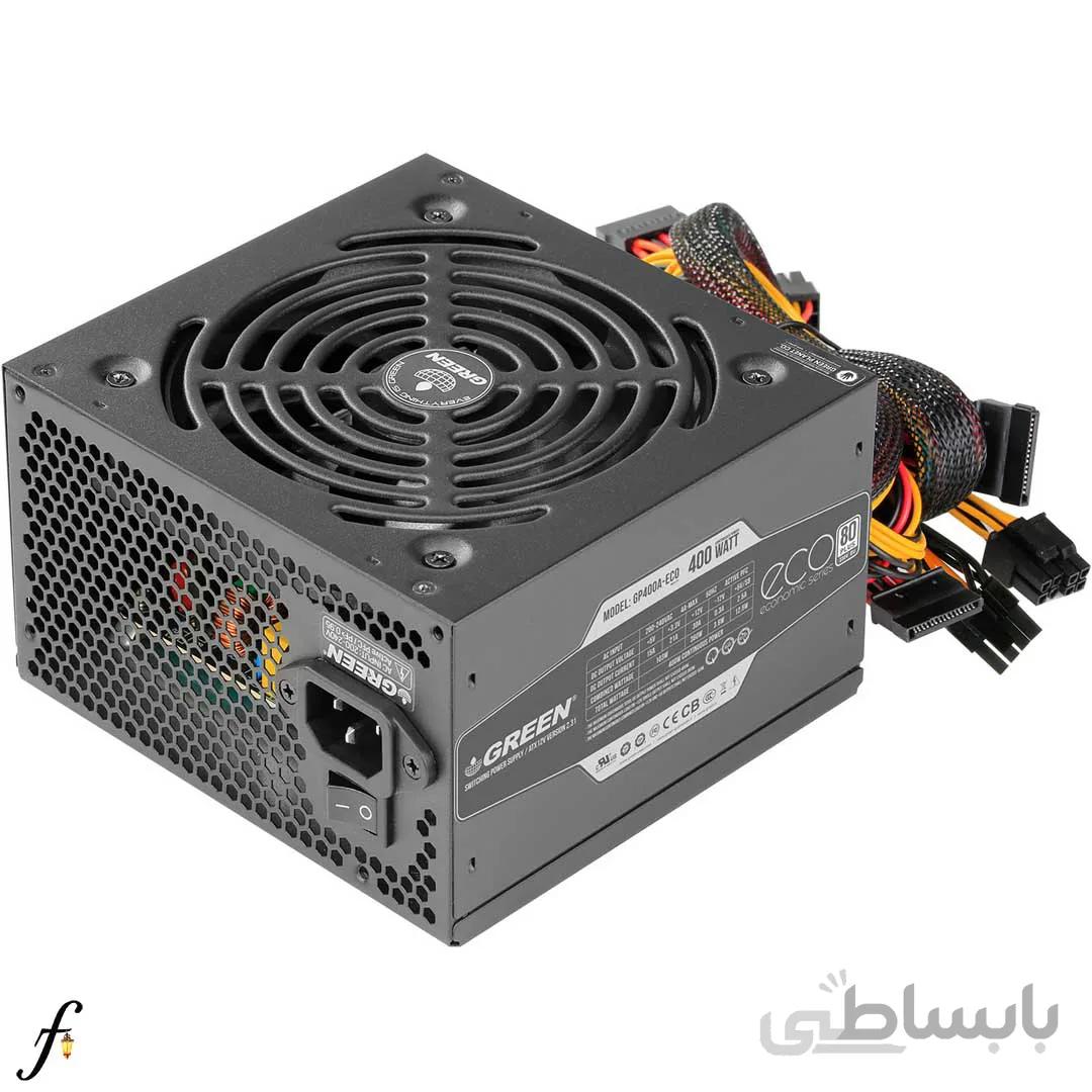 منبع تغذیه (پاور) گرین مدل Green GP400A-ECO Rev 3.1 400W Power ا Green GP400A-ECO Rev 3.1 400W Power Supply
