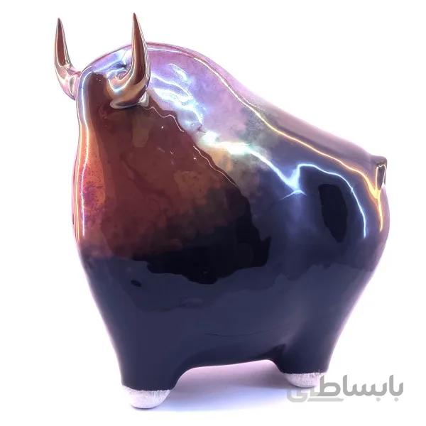 مجسمه سرامیکی گاو مدل پادره