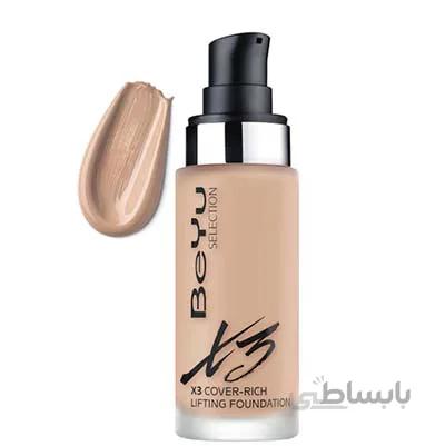 کرم پودر کاور ریچ لیفتینگ بیو ۴۰ / Beyu X3 Cover_Rich Lifting Foundation