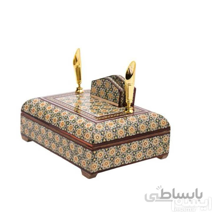جعبه جا قلمی خاتم کاری
