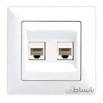 پریز شبکه دو سوکت VISAGE-CAT6