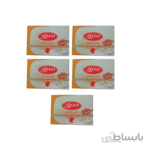 صابون شستشو سیو مدل شیر و عسل وزن 125 گرم مجموعه 5 عددی