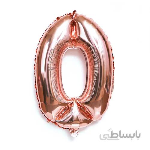 بادکنک فویلی عددی رزگلد عدد ۰
