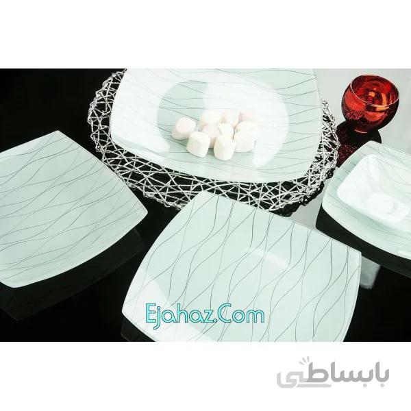 سرویس غذاخوری 25 پارچه ظروف شیشه ای طرح بارسا آرکوفام