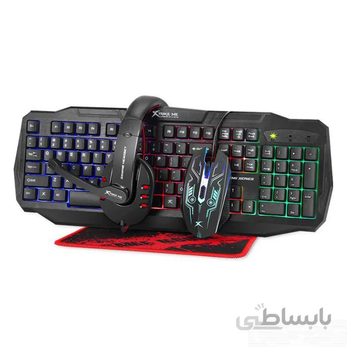 ست گیمینگ ایکستریکمی مدل CM-406 به همراه هدست و ماوس ا Xtrike Me Gaming Model CM-406
