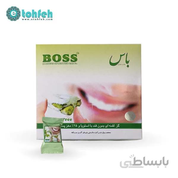 گز باس لقمه ای بدون شکر۲۵% پسته ۳۰۰گرمی