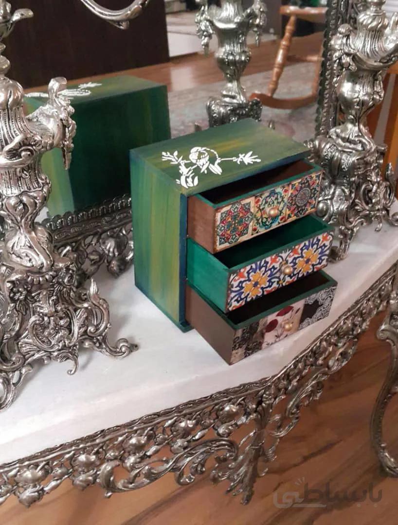باکس ۳ کشو چوبی کد ۱۰۹۴۸