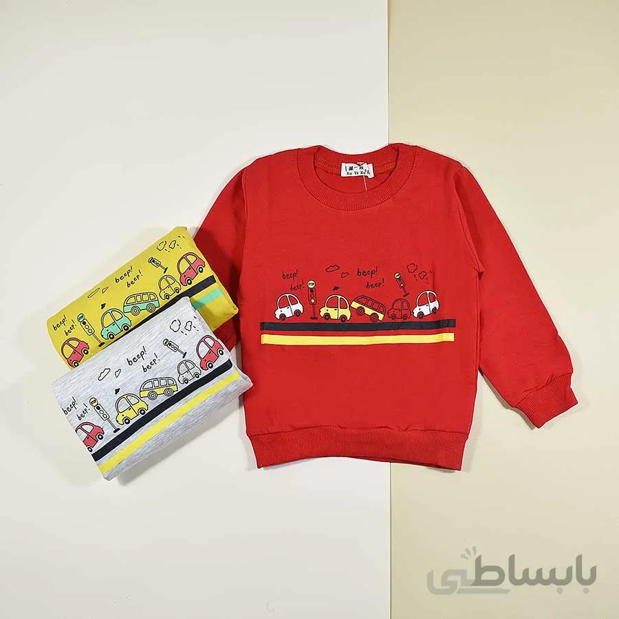 بلوز بچه گانه پسرانه طرح ماشین کد 2288
