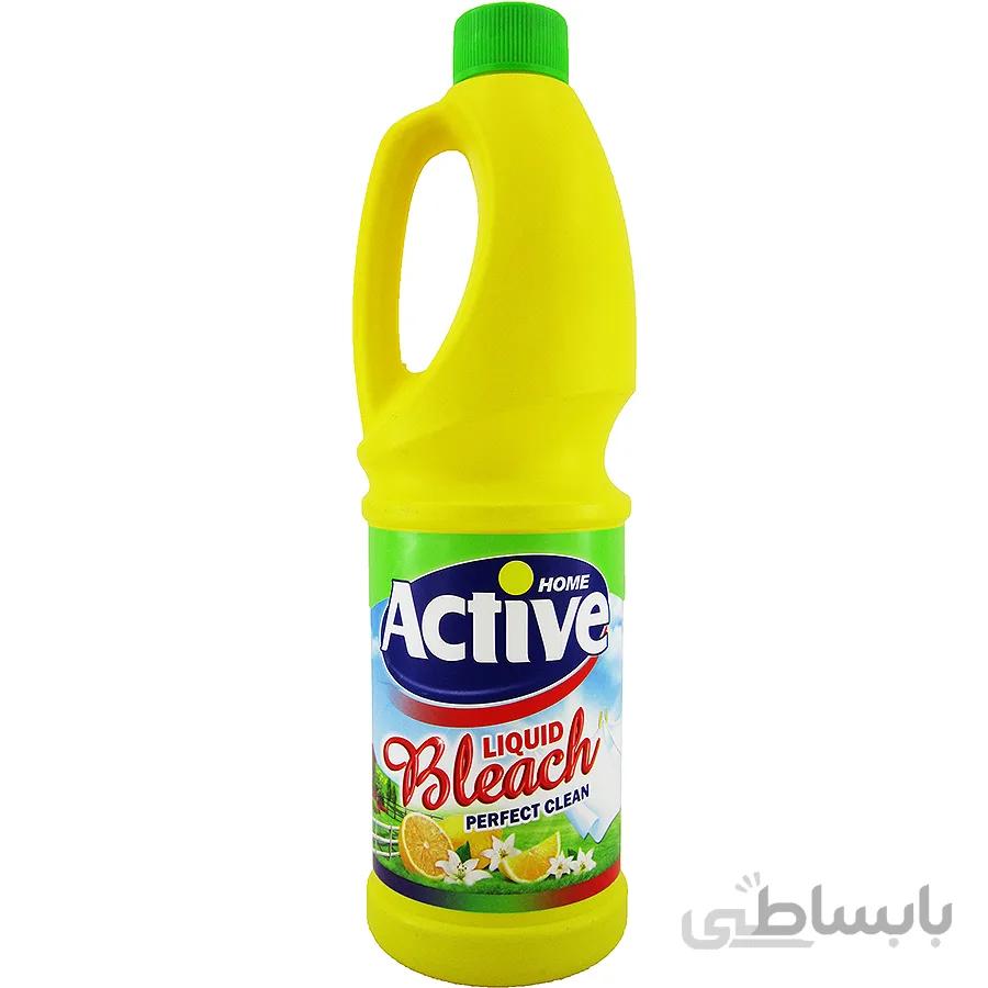 مایع سفید کننده معطر لیمویی یک لیتری زرد اکتیو-کارتن ۱۲ تایی
