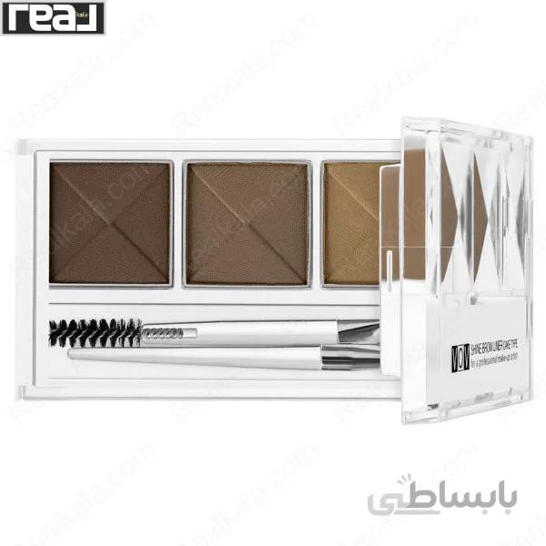 سایه ابرو سه رنگ وو شماره 102 VOV Shine Brow Liner Cake Type