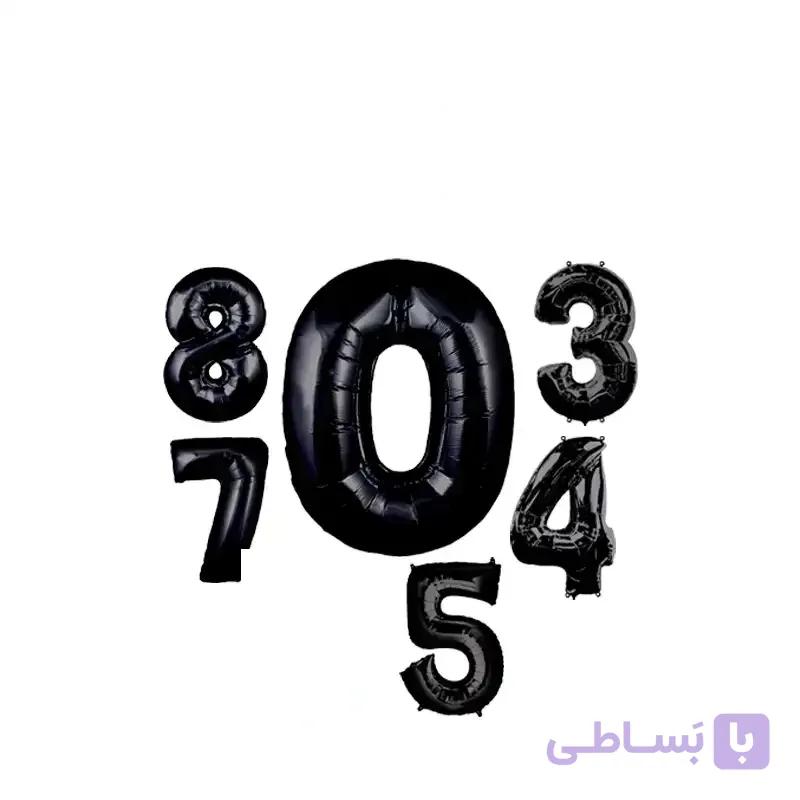 بادکنک فویلی اعداد مشکی مدل STFN113