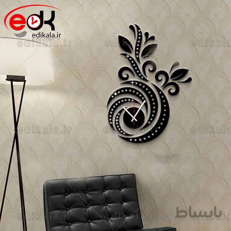 ساعت دیواری فانتزی طرح ماه گل