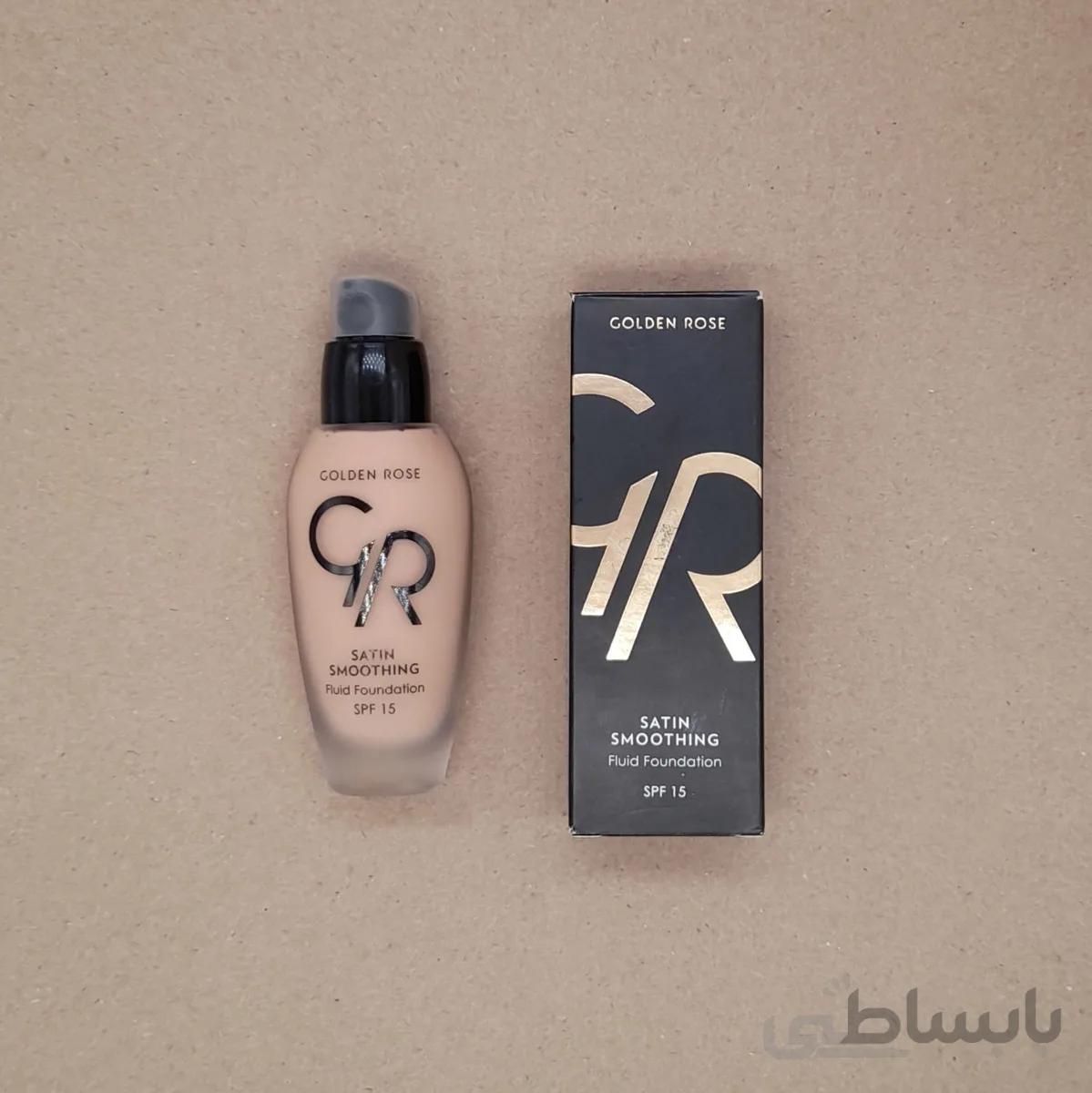 بروکن باکس کرم پودر گلدن رز Golden Rose مدل Satin Smoothing شماره 23