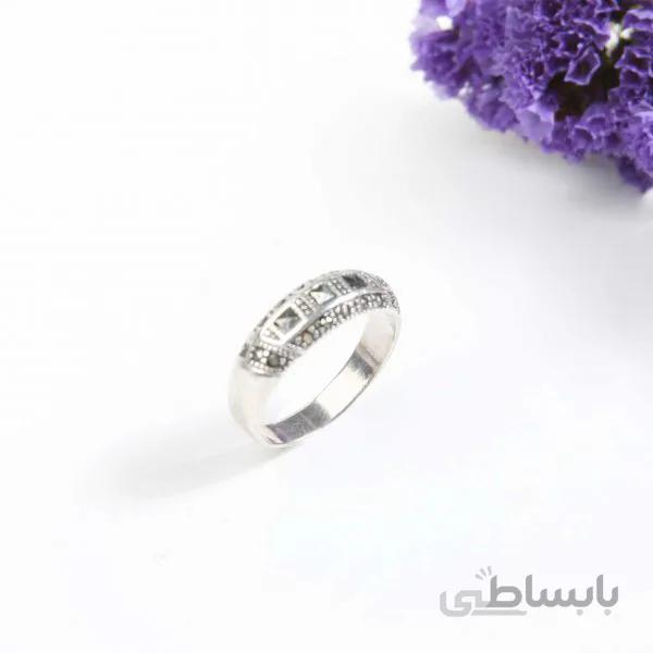 انگشتر نقره زنانه طرح سه نگین