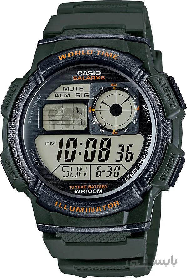 ساعت مچی دیجیتال مردانه کاسیو مدل AE-1000W-3AVDF DI ا casio AE-1000W-3AVDF DI digital watch