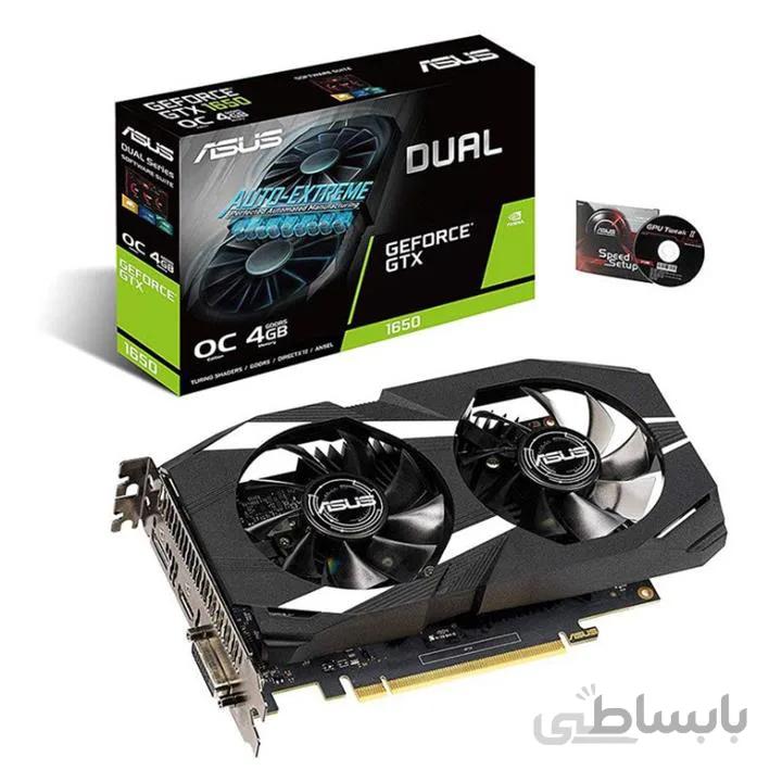 کارت گرافیک ایسوس مدل DUAL-GTX1650-O4G ظرفیت 4 گیگابایت ا ASUS DUAL-GTX1650 Graphics Card 4 GB