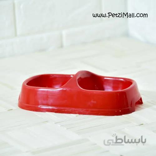 ظرف غذا دوقلو گربه و سگ ، جوندگان سایز کوچک پلاستیک PP ابعاد ۴x10x20 CM کد ۲۳۳