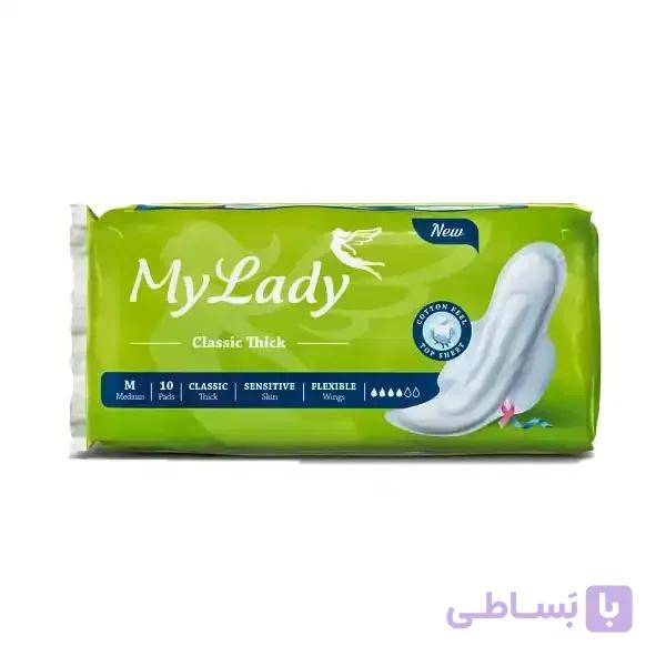 نوار بهداشتی بالدار مای لیدی مدل Classic Thick سای