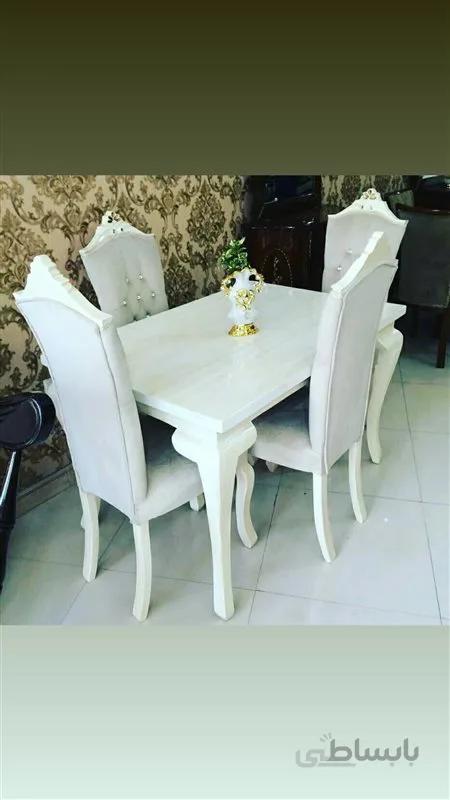 نهارخوری ۴نفره سم اهویی صندلی تاج دار کد۱۳۶۶۳۶۶۸۰۷۲