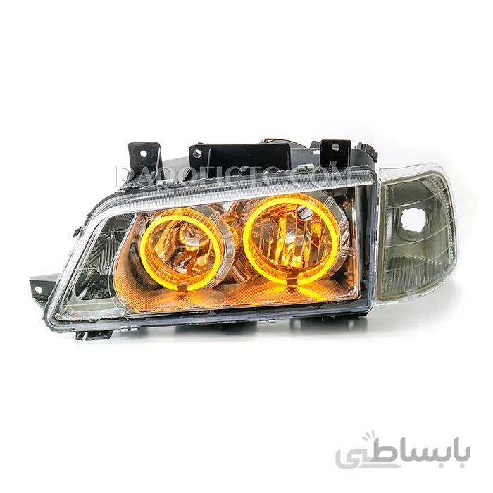 چراغ جلو پژو ۴۰۵ طرح گلس زرد