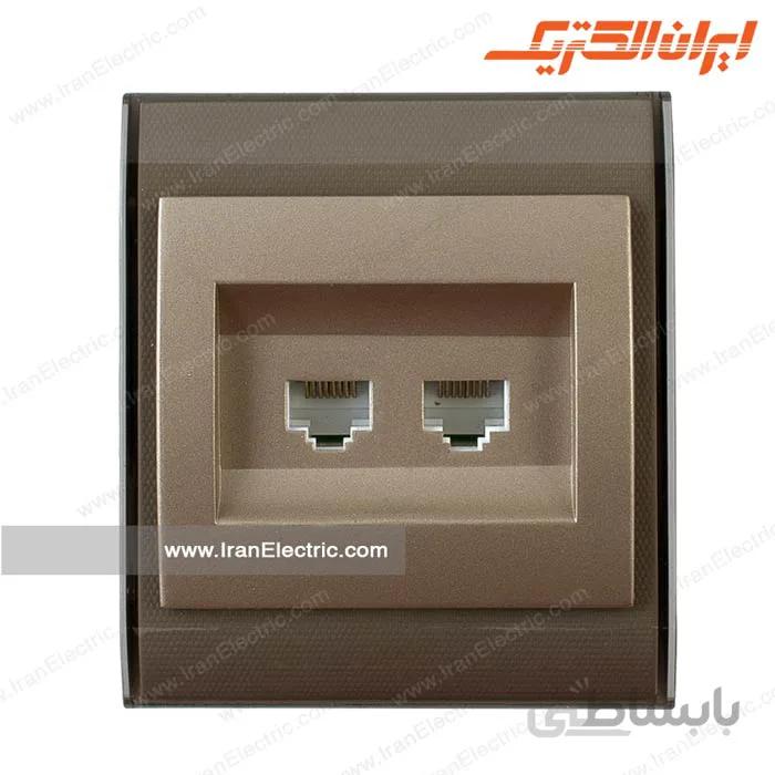 پریز شبکه کامپیوتر قهوه ای بژ