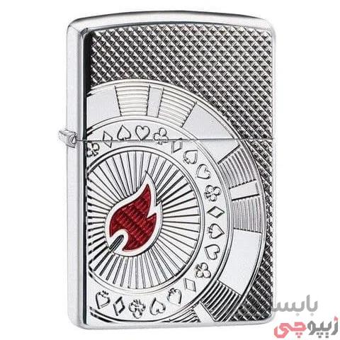 فندک زیپو اصل کد ۴۹۰۵۸ – Original Zippo Poker Chip Design