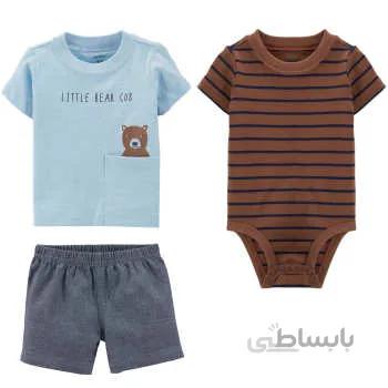ست 3 تکه لباس نوزادی پسرانه کارترز مدل 915