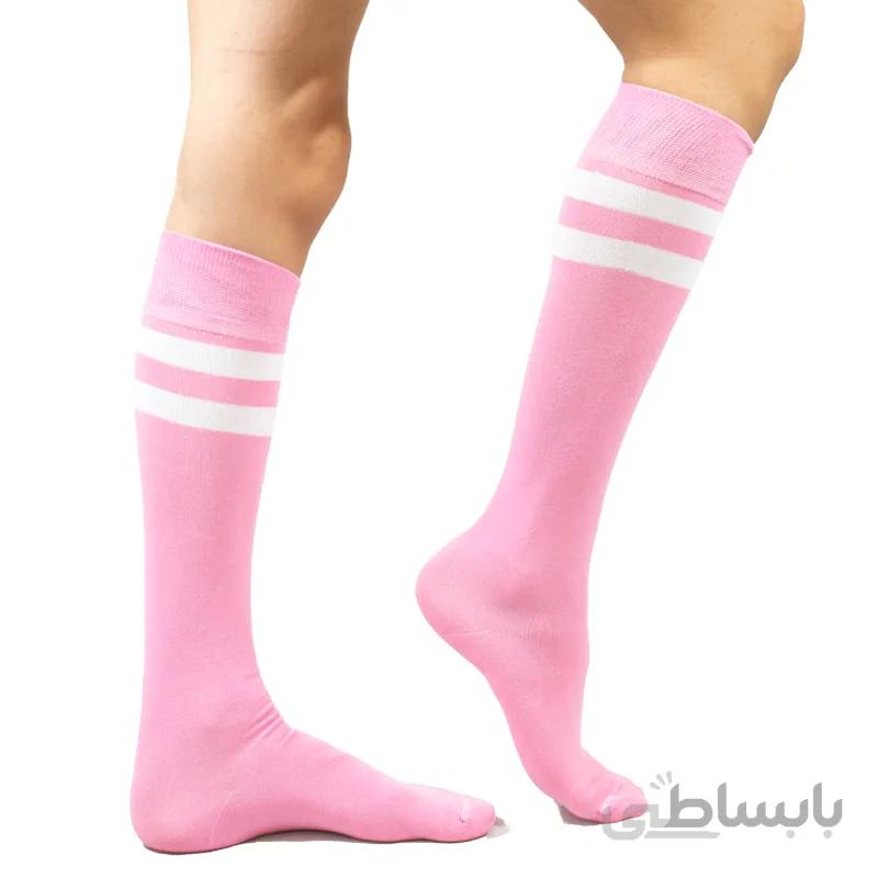 جوراب زیرزانو دوخط صورتی بوم