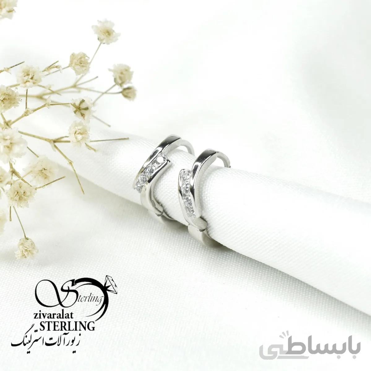 گوشواره حلقه ای نقره کد 6409