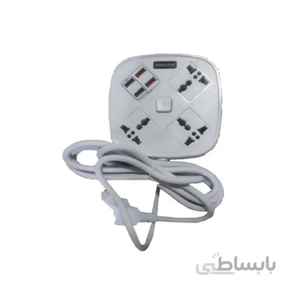 سه راهی برق و شارژ کلومن Koluman KS-C1 سفید ا Koluman Power Strip KS-C1 White