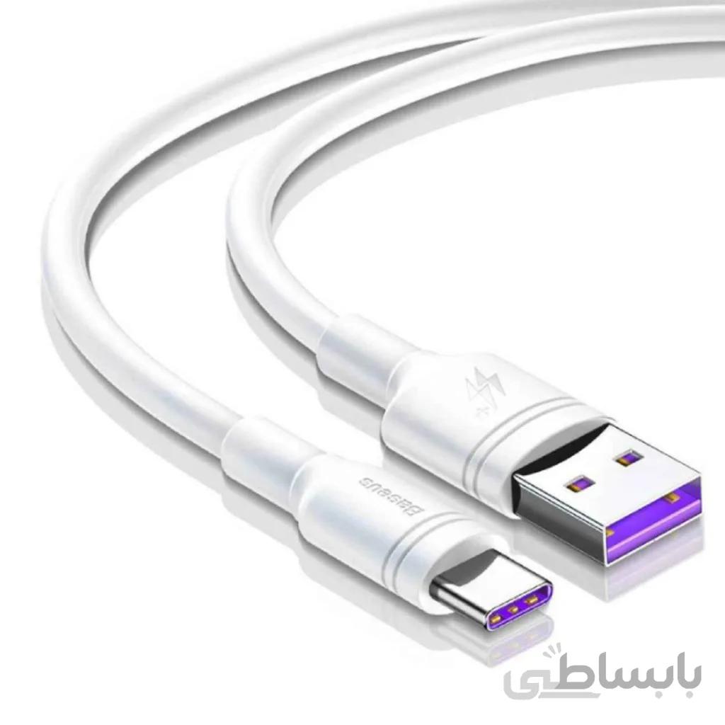کابل فست شارژ Baseus Double-ring CATSH-C02 QC3.0 Type-C 2m