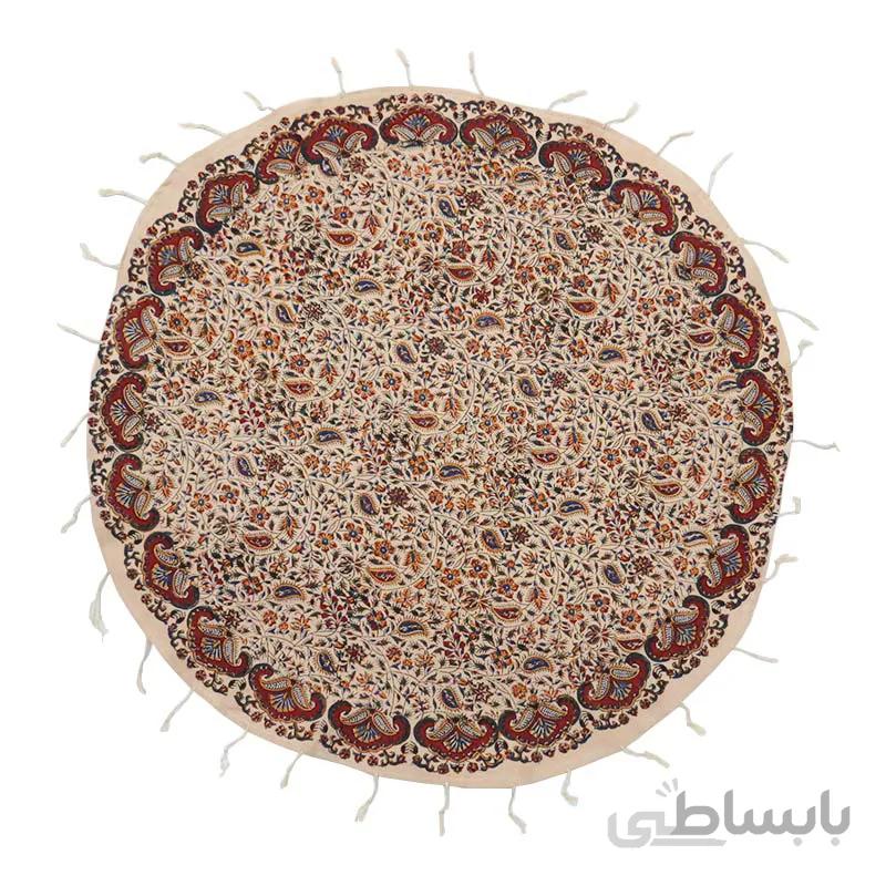 رومیزی قلمکار گرد سنتی سایز 80 سانتی متر کد s46