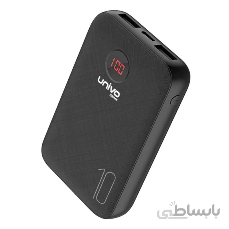 شارژر همراه یونیوو مدل UN10 PRO ظرفیت 10000 میلی آمپر ساعت همراه با 2 پورت خروجی