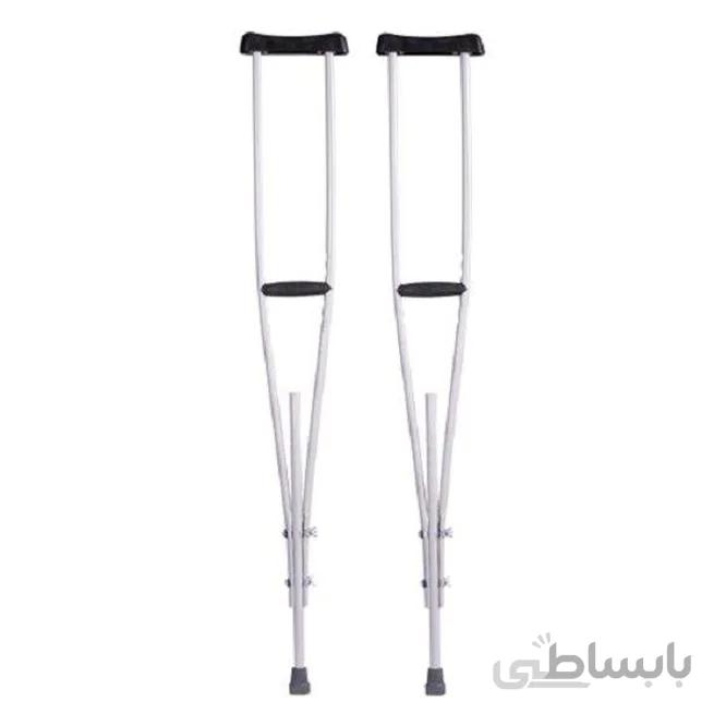 عصای زیر بغل بزرگسال گالوانیزه سرو پیکر توس ا Sarv Peykar Toos Underarm standard adult armpit stick