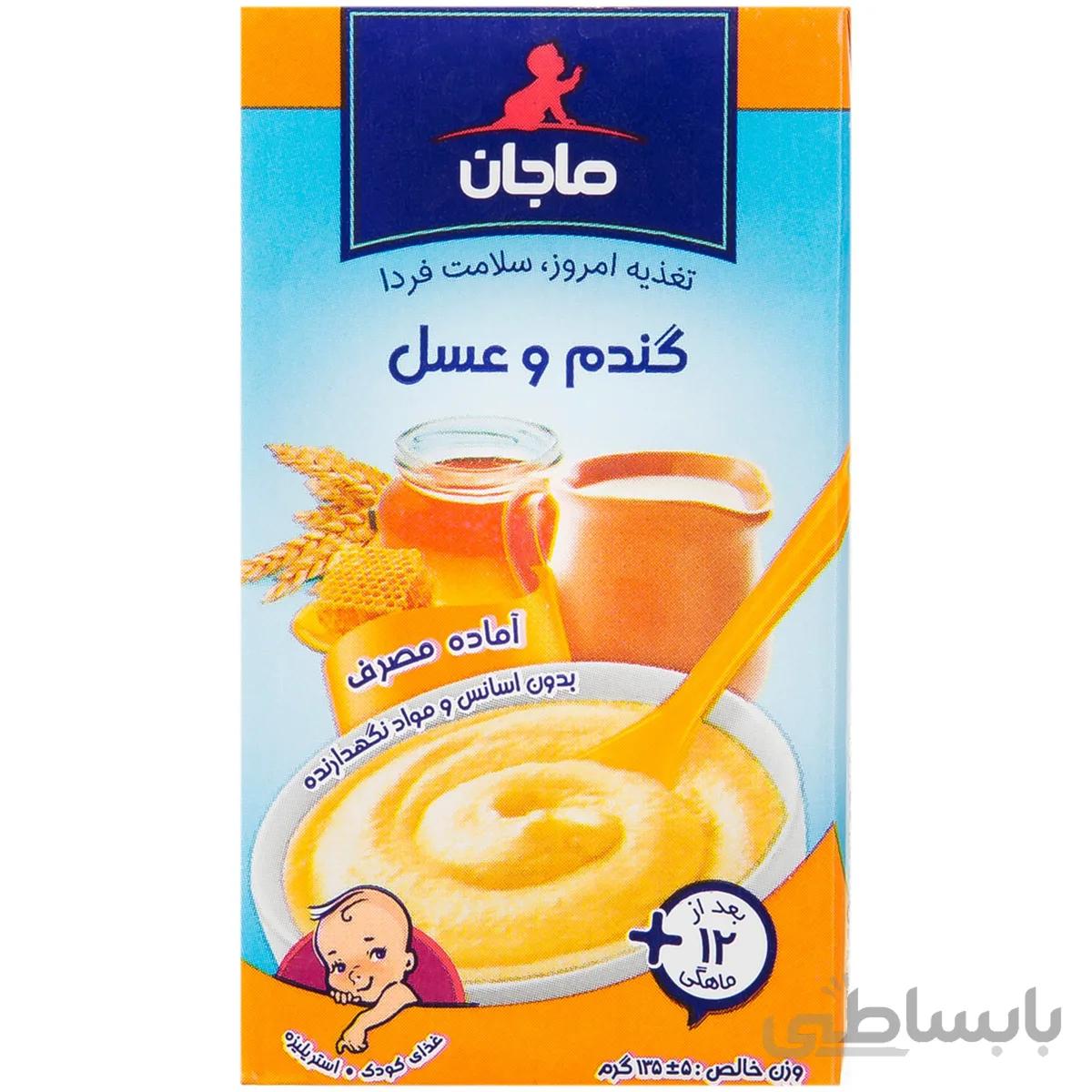 غذای کودک طعم گندم و عسل ماجان کاله 135 گرمی ا -