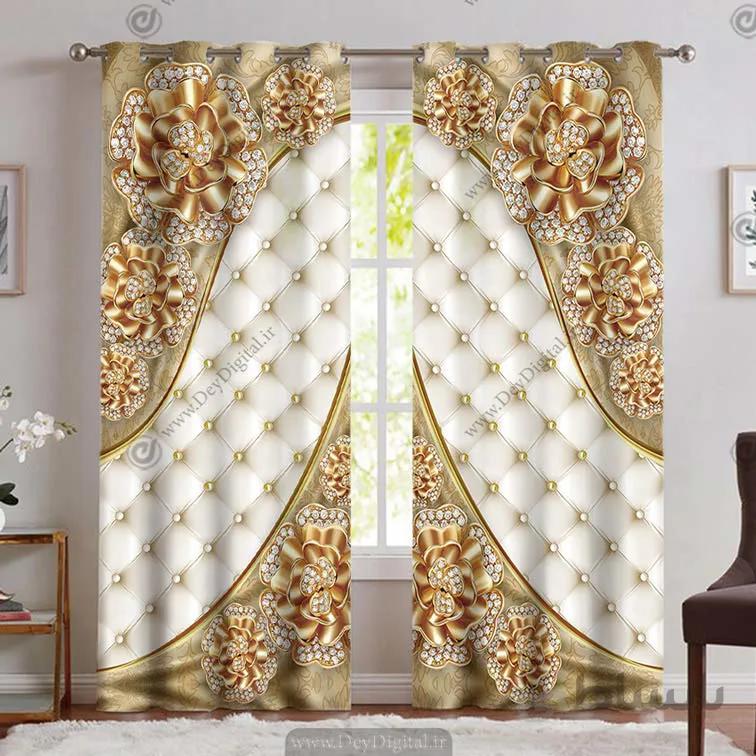 پرده مدل کلاسیک و سه بعدی PK-4943