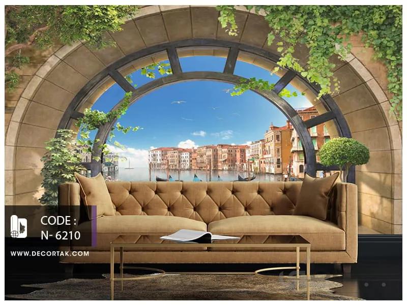 پوستر دیواری طبیعت طرح ونیز کد N-6210